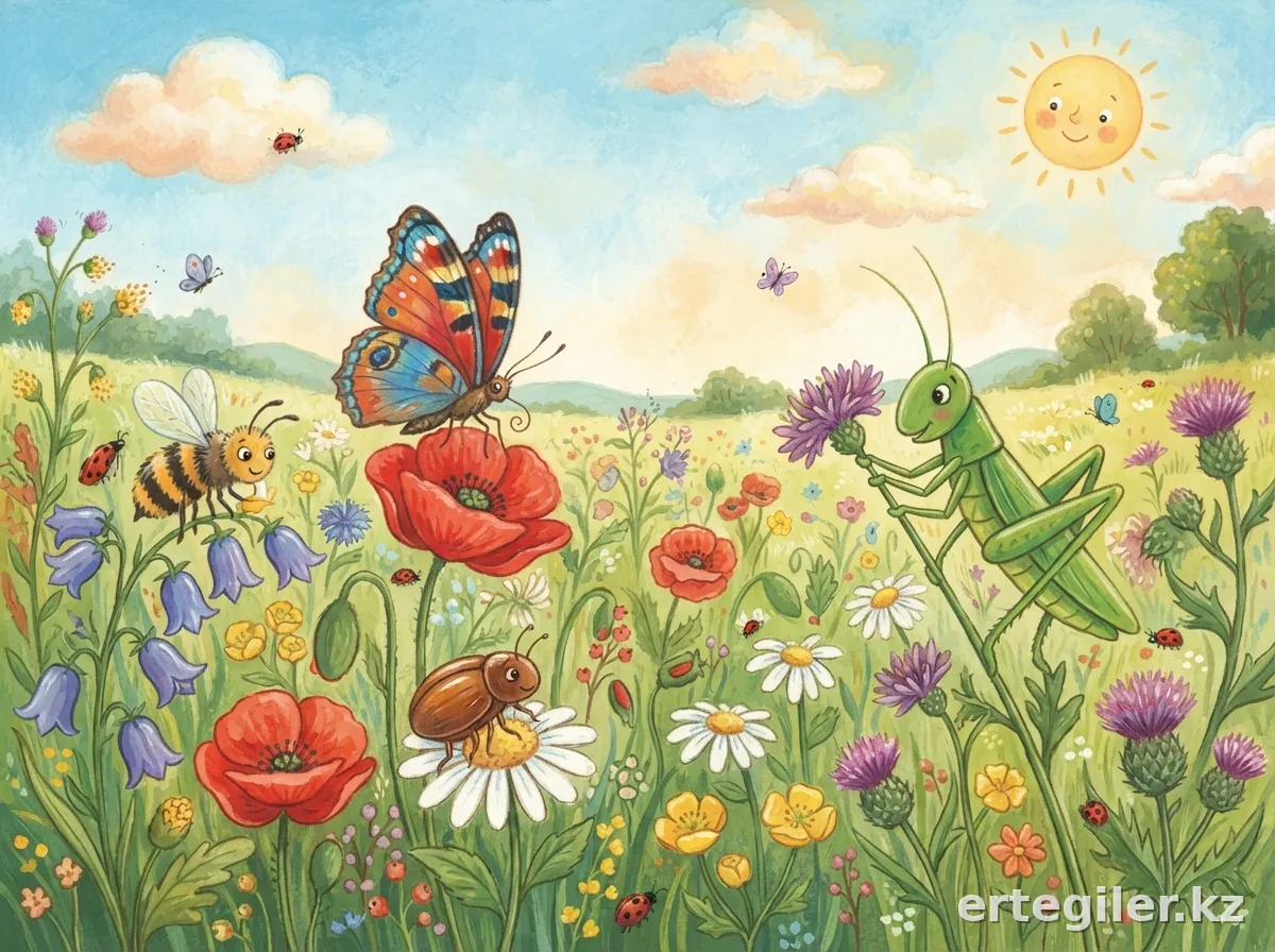Insects work together, collecting flowers and nectar.