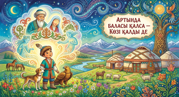 Артында баласы қалса — Көзі қалды де,