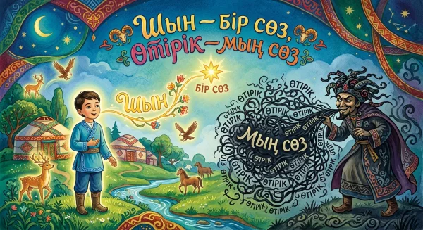 Шын — бір сөз, Өтірік — мың сөз