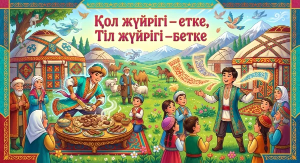 Қол жүйрігі — етке, Тіл жүйрігі —бетке